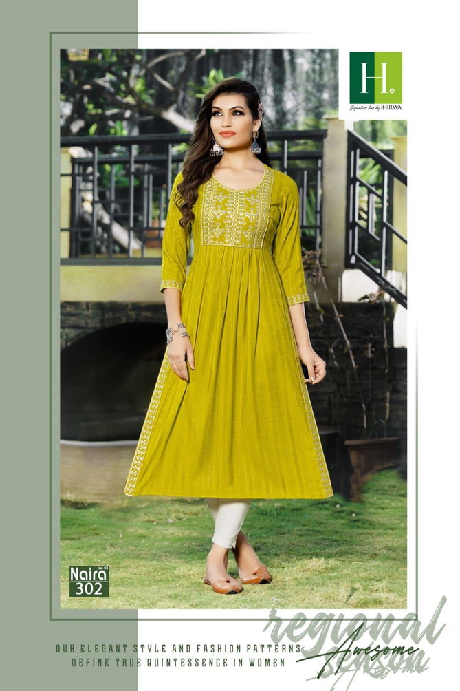 Naira Vol 3 By Hirwa Rayon Kurtis Catalog
